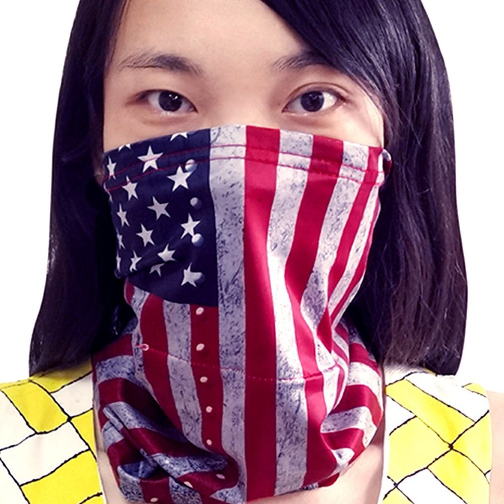 US Flag Summer Bandana - Gaiter with 2 Filters